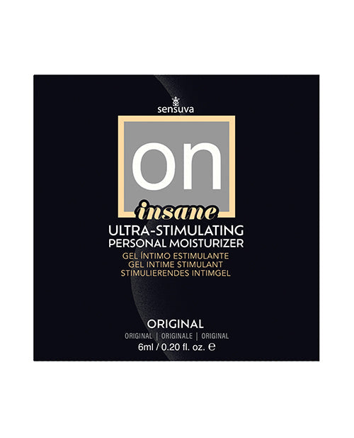 The Soft Hum ON Insane Ultra Original Stimulating Personal Moisturizer - 6 ml Single Use Packet