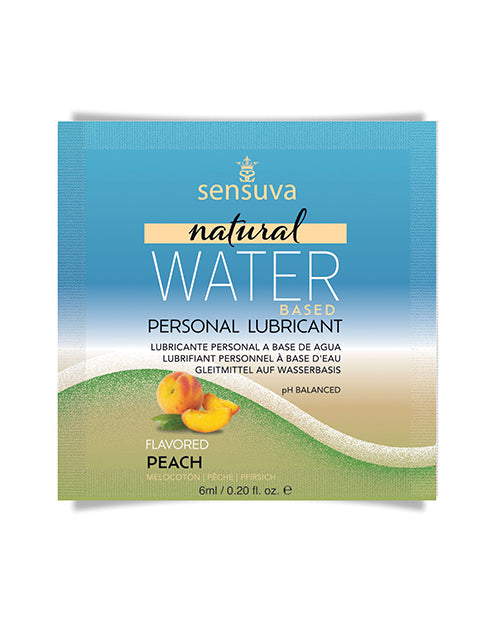 The Soft Hum Sensuva Natural Water Based Personal Moisturizer Single Use Packet - 6 ml Peach