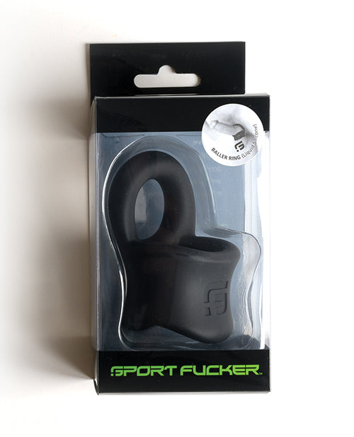 The Soft Hum Sport Fucker Silicone Baller Ring - Black