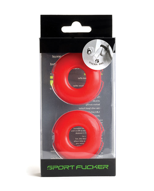The Soft Hum Sport Fucker Stacker Rings - Red