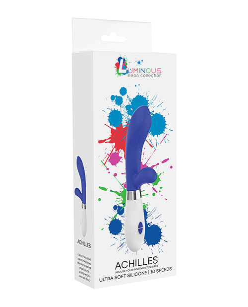 The Soft Hum Shots Luminous Achilles Silicone 10 Speed Rabbit Vibrator - Royal Blue