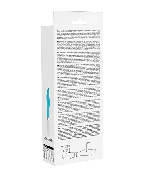 The Soft Hum Shots Luminous Athamas Silicone 10 Speed Vibrator - Turquoise