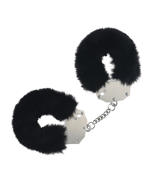 The Soft Hum Shots Ouch! Heavy-duty Fluffy Handcuffs - Black