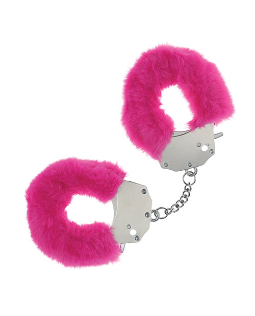 The Soft Hum Shots Ouch! Heavy-duty Fluffy Handcuffs - Pink