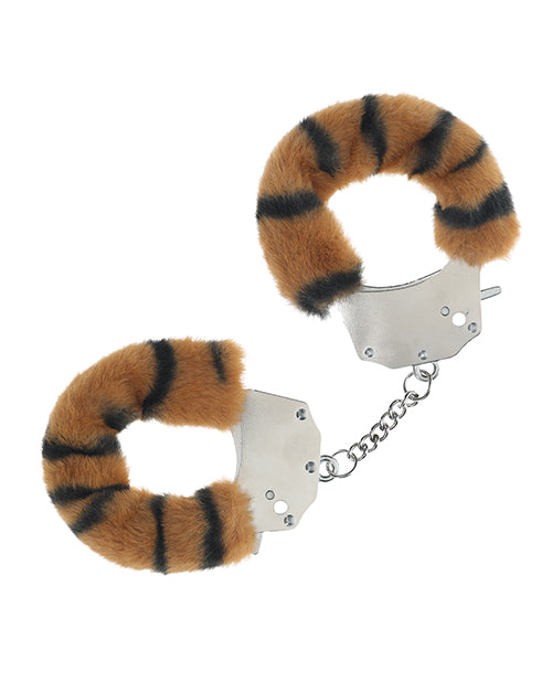 The Soft Hum Shots Ouch! Heavy-duty Fluffy Handcuffs - Tiger