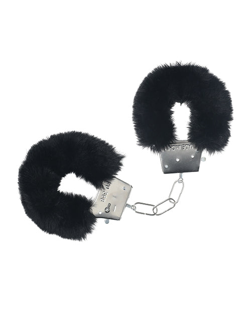 The Soft Hum Shots Ouch! Classic Fluffy Handcuffs - Black