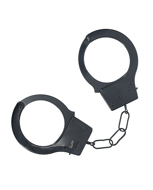 The Soft Hum Shots Ouch! Classic Metal Handcuffs - Black