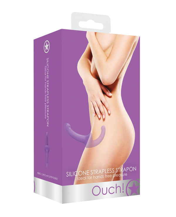 The Soft Hum Shots Ouch Silicone Strapless Strap On - Purple