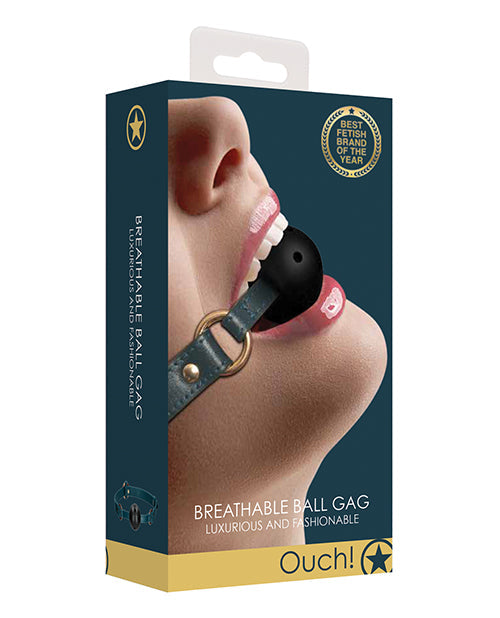 The Soft Hum Shots Ouch Halo Breathable Ball Gag - Green