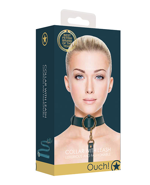 The Soft Hum Shots Ouch Halo Collar w/Leash - Green