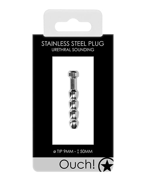 The Soft Hum Shots Ouch 9 mm Urethral Sounding Metal Plug