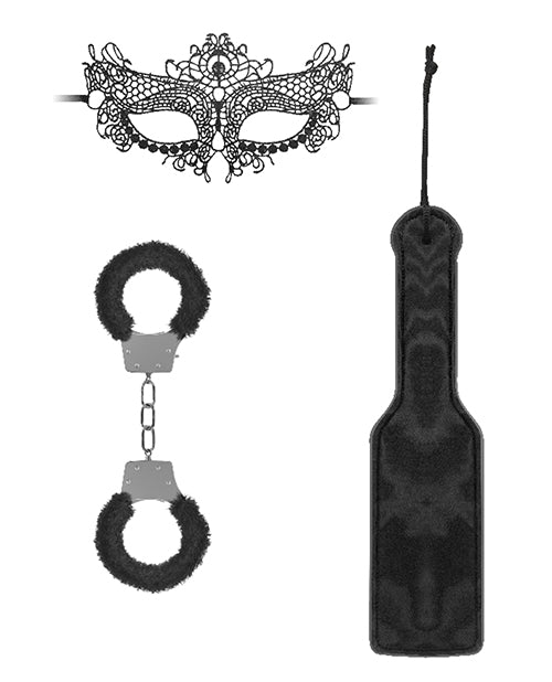 The Soft Hum Shots Ouch Black & White Introductory Bondage Kit #3 - Black