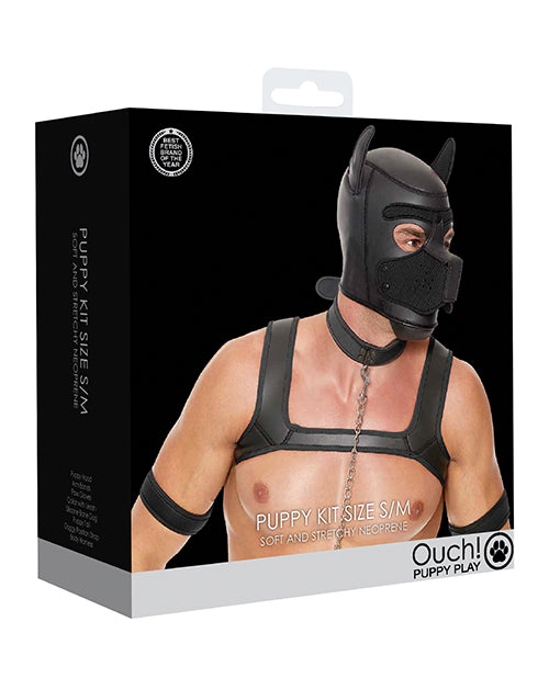 The Soft Hum Shots Ouch Puppy Play Complete Kit - SM Black