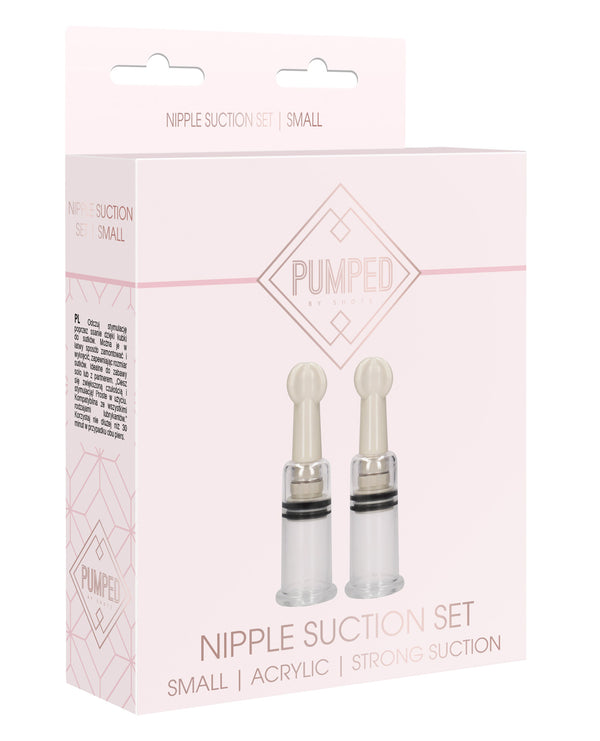 The Soft Hum Shots Pumped Nipple Suction Set - Small Clear