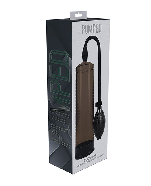 The Soft Hum Shots Pumped Basic Water Resistant Penis Pump - Black