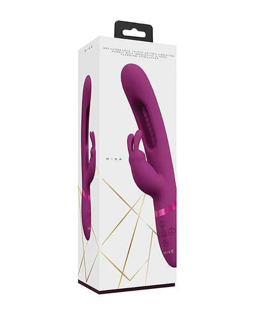 The Soft Hum Shots Vive Mika Flapping Tongue Rabbit Vibrator - Pink