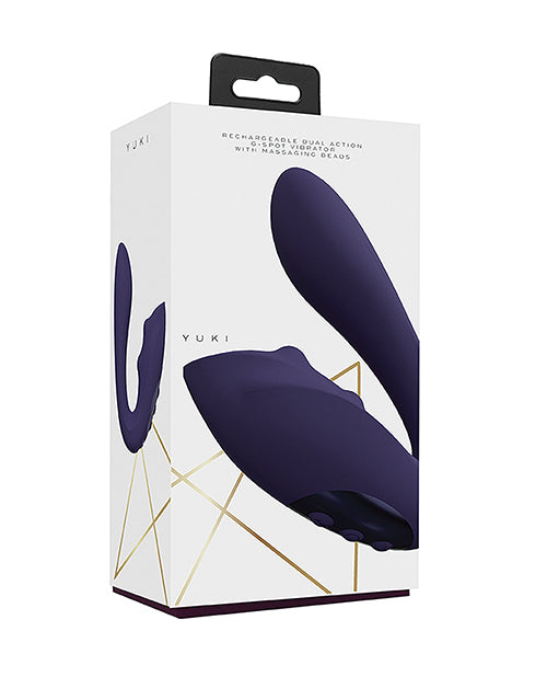 The Soft Hum Shots Yuki Dual Action G-Spot Vibrator w/Massaging Beads - Purple