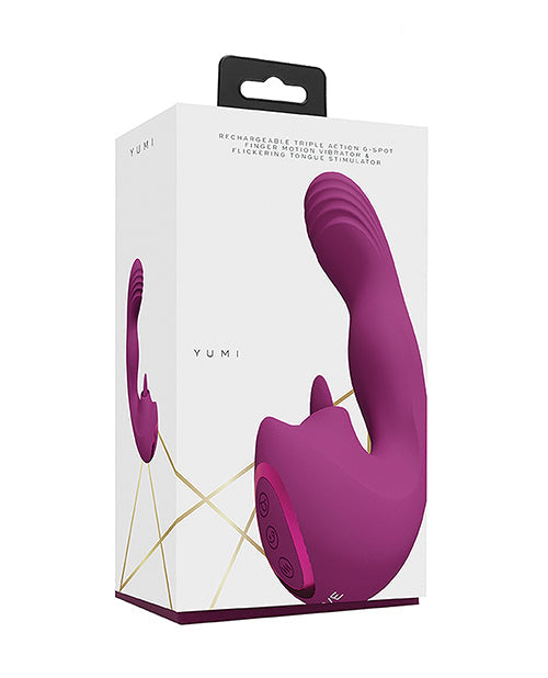 The Soft Hum Shots Yumi Triple Action G-Spot Vibrator & Stimulator - Pink