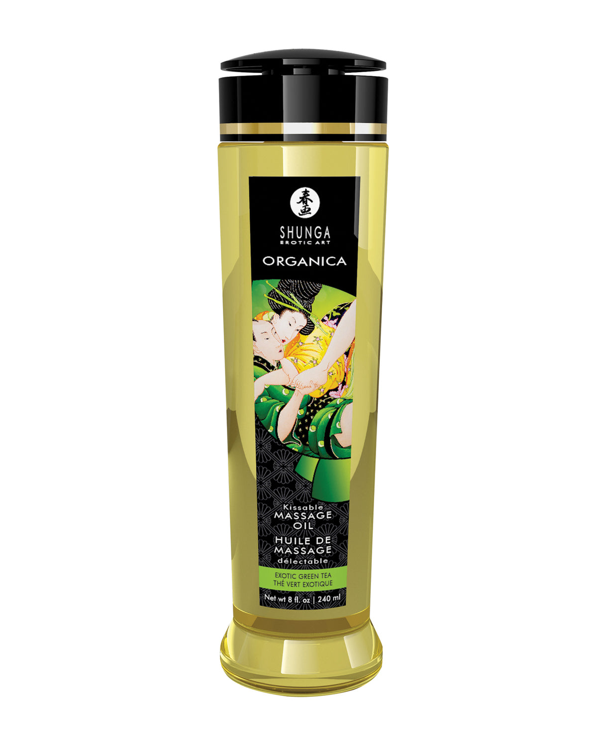 The Soft Hum Shunga Organica Kissable Massage Oil - 8 oz Exotic Green Tea