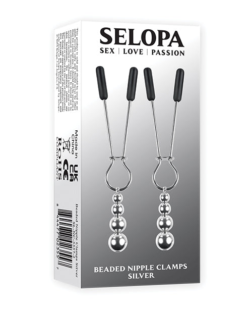 The Soft Hum Selopa Beaded Nipple Clamps - Silver