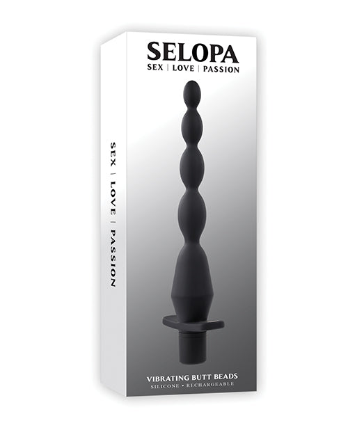 The Soft Hum Selopa Vibrating Butt Beads - Black