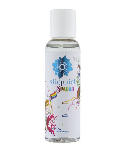 The Soft Hum Sliquid Naturals Sparkle Pride Water Based Lube - 2 oz