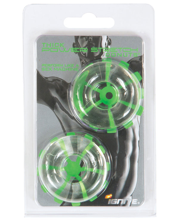 The Soft Hum Ignite Thick Power Stretch Donuts - Clear Pack of 2
