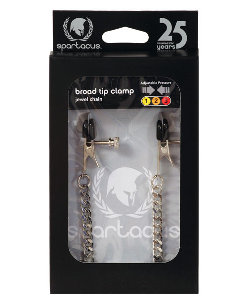 The Soft Hum Spartacus Adjustable Broad Tip Clamps - Jewel Chain