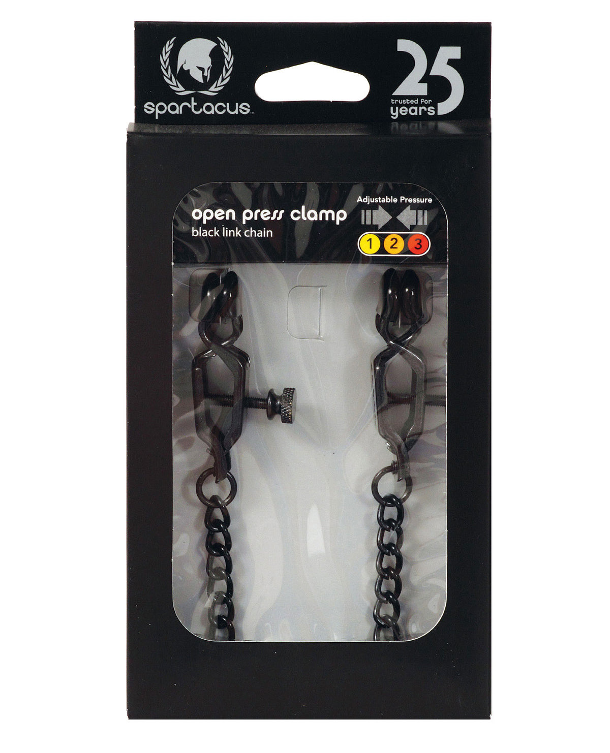 The Soft Hum Spartacus Adjustable Alligator Nipple Clamps w/Black Chain