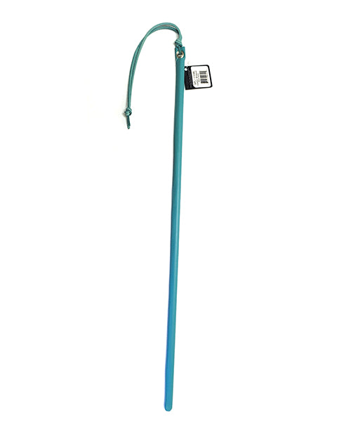 The Soft Hum Spartacus 24" Leather Wrapped Cane - Baby Blue