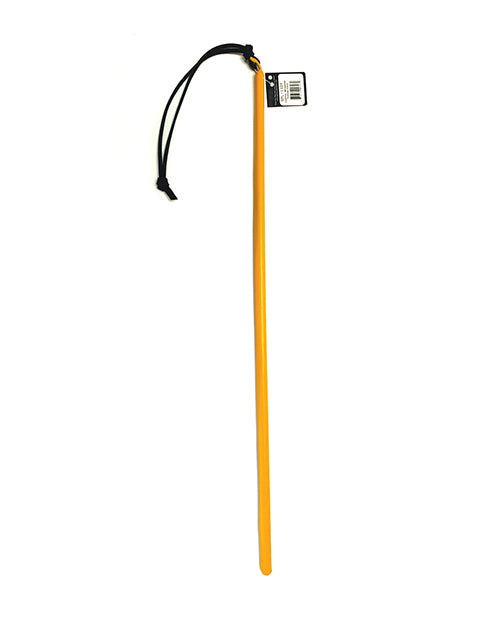 The Soft Hum Spartacus 24" Leather Wrapped Cane - Yellow