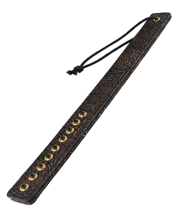 The Soft Hum Spartacus Paddle w/Gems - Brown Floral Print