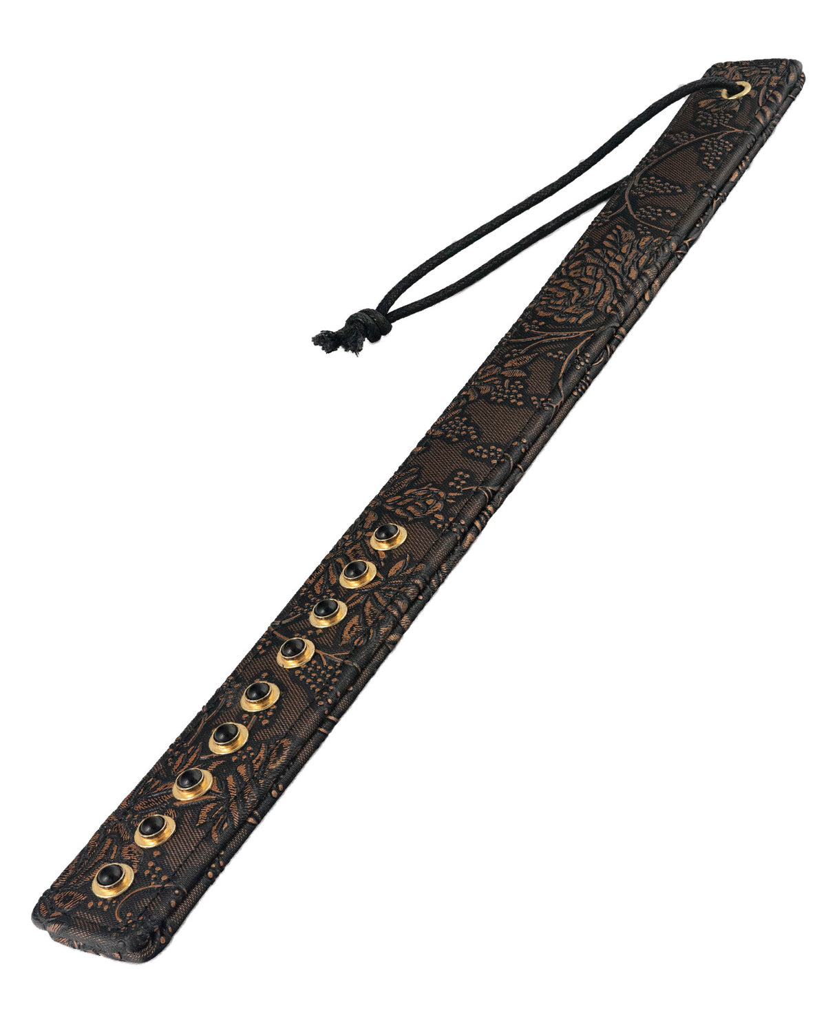 The Soft Hum Spartacus Paddle w/Gems - Brown Floral Print