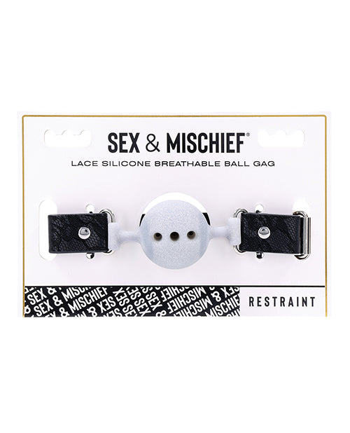 The Soft Hum Sex & Mischief Lace Silicone Breathable Ball Gag