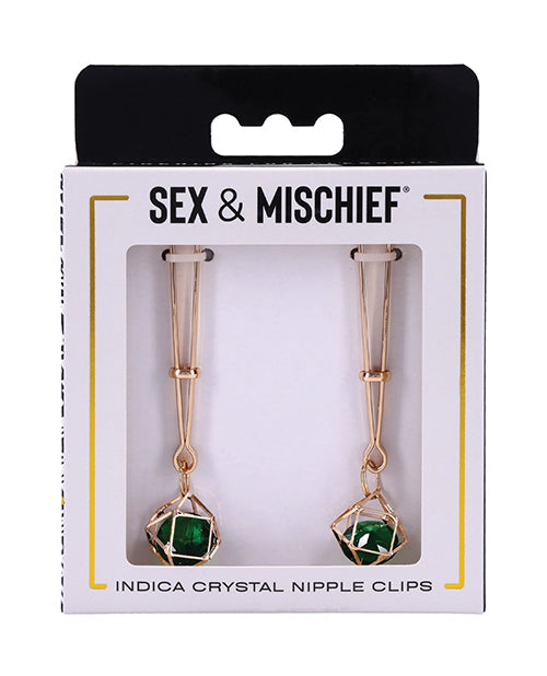 The Soft Hum Sex & Mischief Indica Crystal Nipple Clips