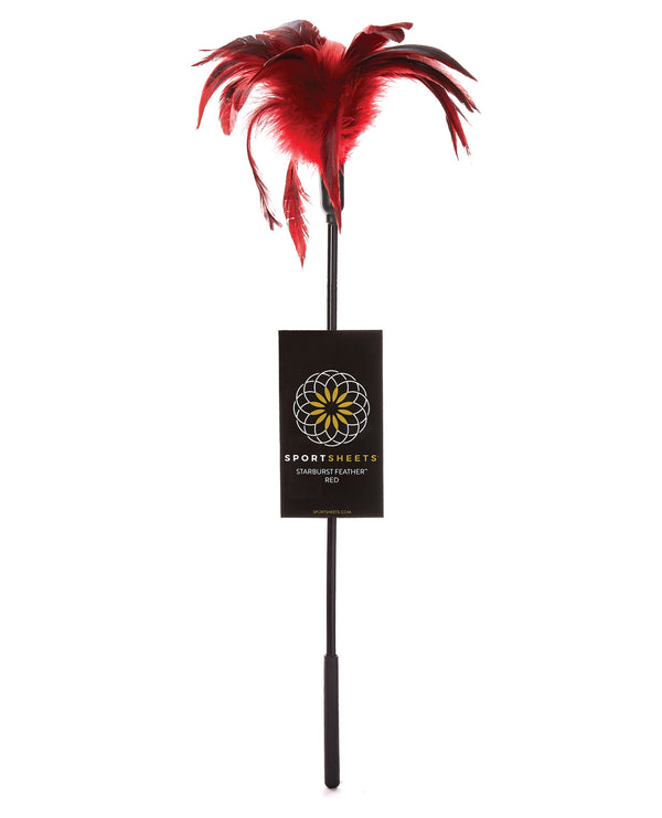 The Soft Hum Sportsheets Body Tickler Starburst Feather - Red