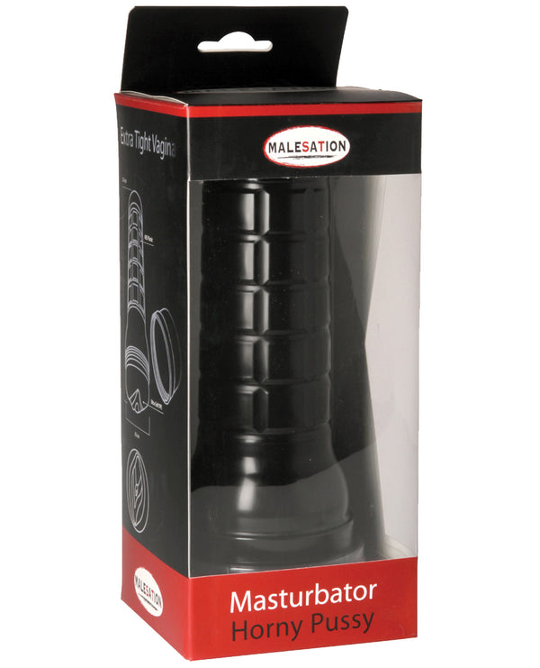 MALESATION Horny Pussy Masturbator Black Case - Ivory