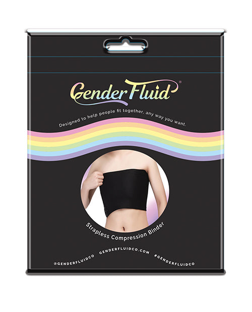 The Soft Hum Gender Fluid Strapless Chest Compression Binder - XL Black