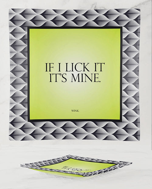 The Soft Hum Warm Human If I Lick It It's Mine Glass Trinket Tray