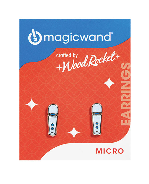 The Soft Hum Wood Rocket Magic Wand Micro Earrings