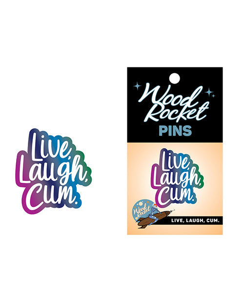The Soft Hum Wood Rocket Live Laugh Cum Large Pin - Multi Color