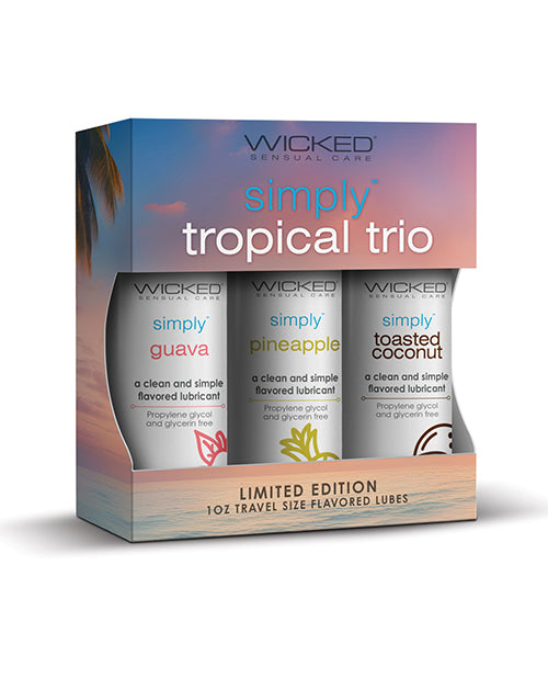 The Soft Hum Wicked Sensual Care Tropical Trio Travel Size Flavored Lubes - 1 oz Bottles