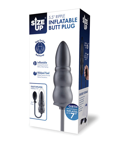 The Soft Hum Size Up 5.5 Inch Ripple Inflatable Butt Plug