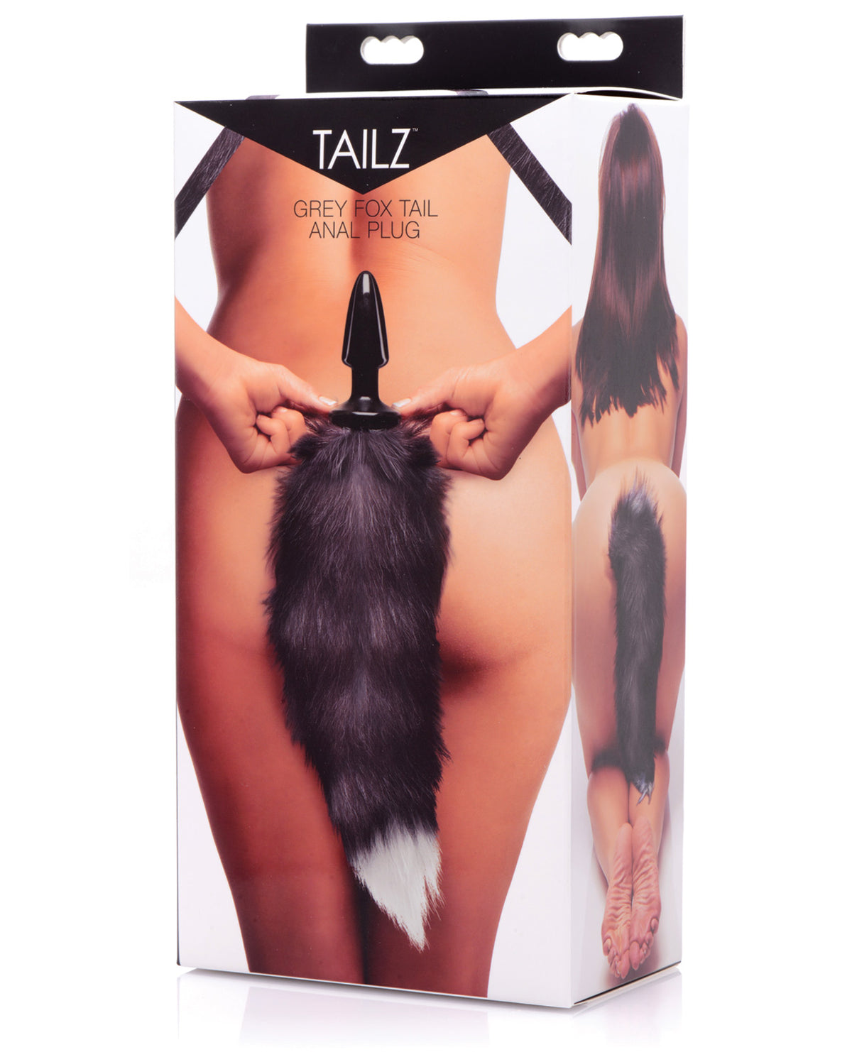 The Soft Hum Tailz Grey Fox Tail Anal Plug