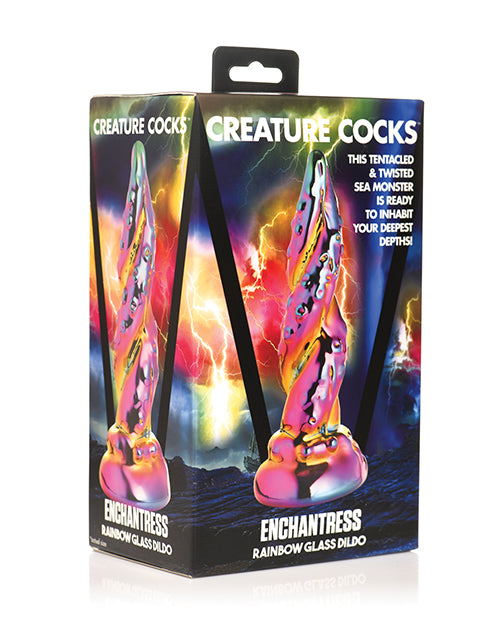 The Soft Hum Creature Cocks Enchantress Rainbow Glass Dildo