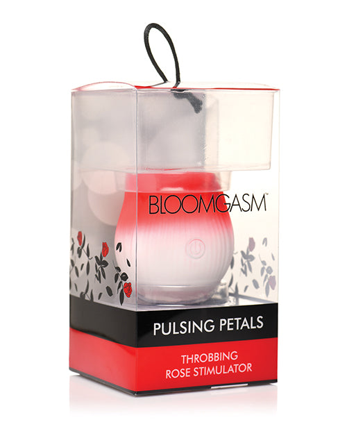 The Soft Hum Bloomgasm Pulsing Petals Throbbing Rose Stimulator - Red