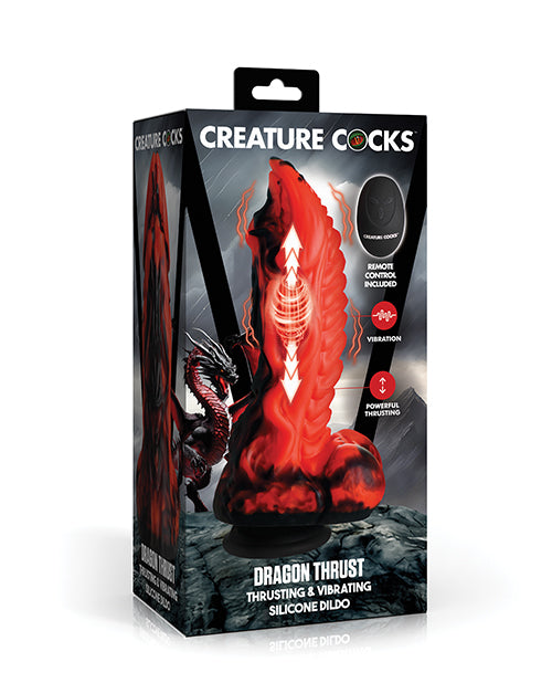 The Soft Hum Creature Cocks Dragon Thrust Thrusting & Vibrating Silicone Dildo