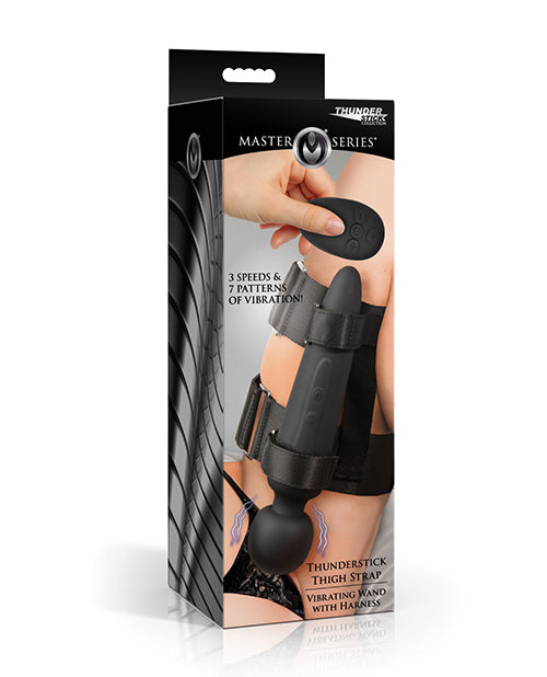 The Soft Hum Master Series Thunderstick Thigh Strap Vibrating Wand w/Harness