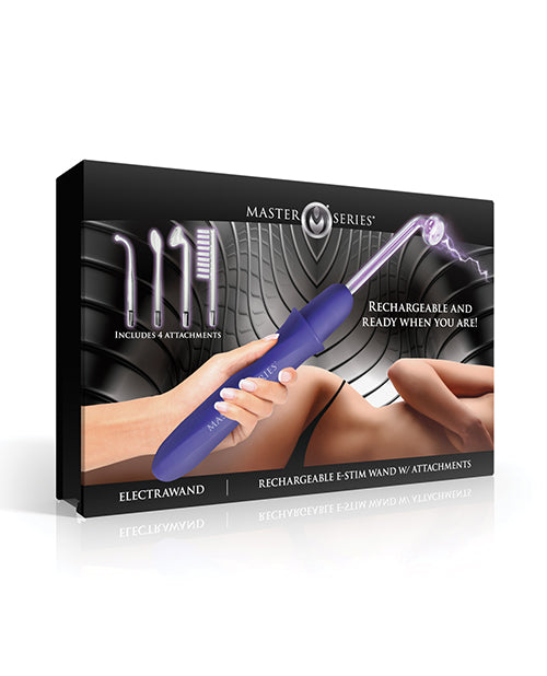 The Soft Hum Master Series Elektrawand Rechargeable Violet Wand w/Attachments - Purple
