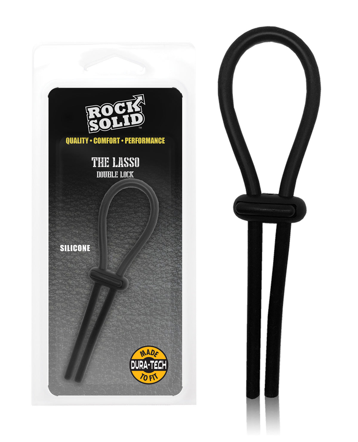 The Soft Hum Rock Solid Lasso Single Adjustable Lock Black Silicone